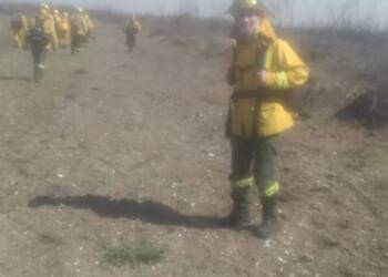 Sargento 1ro Vila y el Sargento  Vergini fueron a prestar apoyo en los incendios forestales.