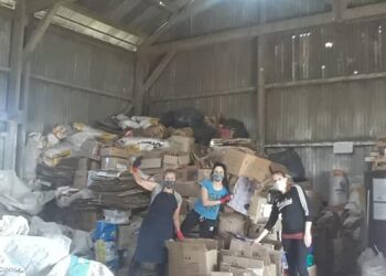 OTRO DIA DE MUCHO TRABAJO PARA ARRIBEÑOS RECICLA