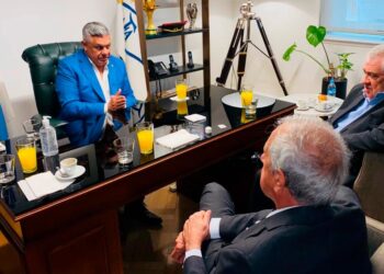 Tapia recibió a Ameal y D’Onofrio por el nuevo diseño de los derechos televisivos