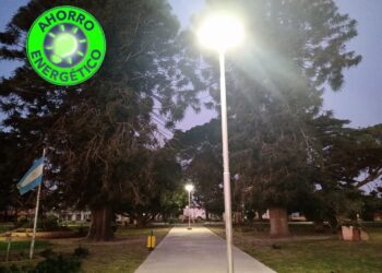 OBRA CONJUNTA DEL SENADOR ENRICO Y LA COMUNA DE CAFFERATA PARA PROMOVER EL AHORRO ENERGÉTICO EN LA PLAZA GALVEZ