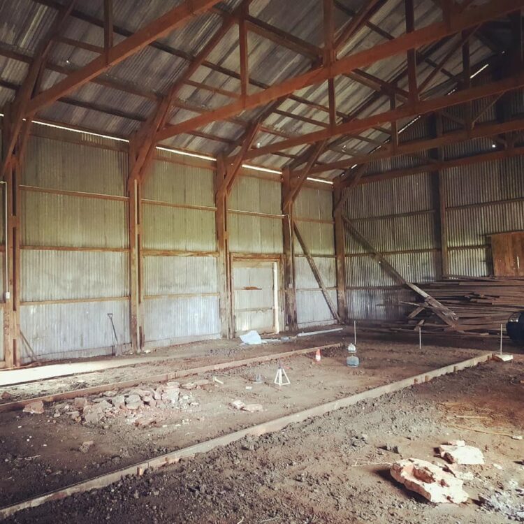 Continúan las obras en el Galpón de la Pista de la Salud de Arribeños