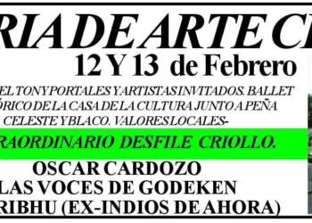 TEODELINA: HOY COMIENZA LA FERIA DE ARTE CRIOLLO
