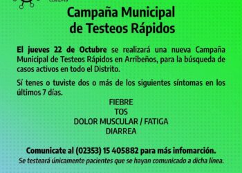 CAMPAÑA MUNICIPAL DE TESTEOS RÁPIDOS PARA COVID-19 PARA TODO EL DISTRITO