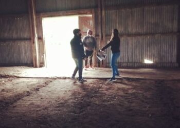 Continúan las obras en el Galpón de la Pista de la Salud de Arribeños