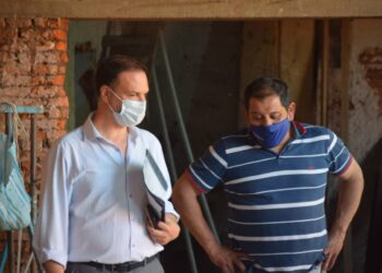 EL SENADOR ENRICO ACOMPAÑA CON GESTIONES LA OBRA DEL MULTIESPACIO COMUNAL DE LAZZARINO