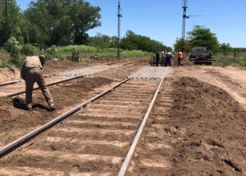 LEANDRO N. ALEM (VEDIA) -Trabajos de reparación de vías