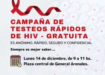GENERAL ARENALES: HOY TESTEOS HIV GRATUITOS