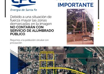 TEODELINA: ATENCION EPE INFORMA ZONAS SIN SERVICIO DE ALUMBRADO PUBLICO