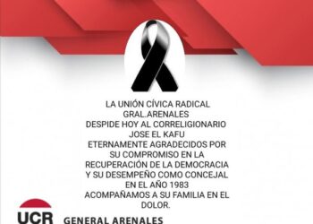 GENERAL ARENALES: LA UCR  DESPIDIÓ A JOSE EL KAFU