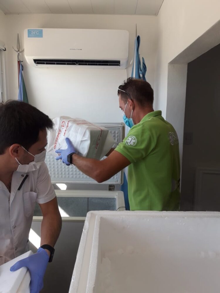 GENERAL ARENALES:   En el día de hoy llegaron las primeras 450 dosis de la vacuna contra el COVID19, Sputnik V.