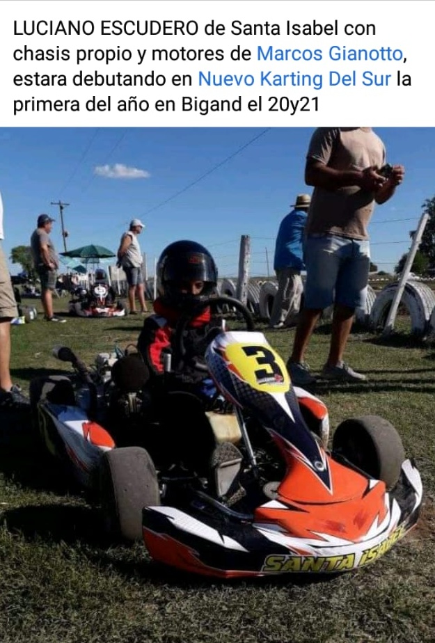 NUEVO KARTING DEL SUR : ESTE FIN DE SEMANA EN  BIGAND INICIA EL CAMPEONATO 2021