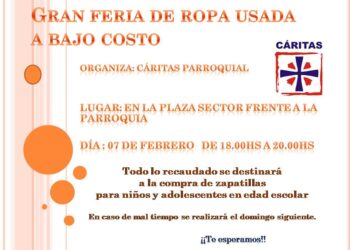 TEODELINA: CARITAS PARROQUIAL ORGANIZA UNA GRAN FERIA DE ROPA USABA A BAJO COSTO
