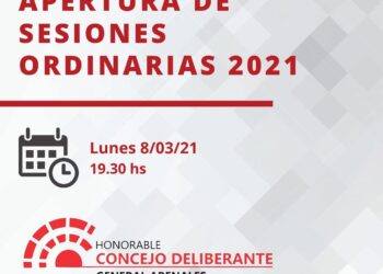 GENERAL ARENALES : APERTURA DE SESIONES ORDINARIAS DEL HONORABLE CONCEJO DELIBERANTE