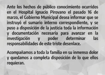 GENERAL ARENALES: COMUNICADO MUNICIPAL SOBRE EL “CASO” DEL HOSPITAL DE GENERAL ARENALES