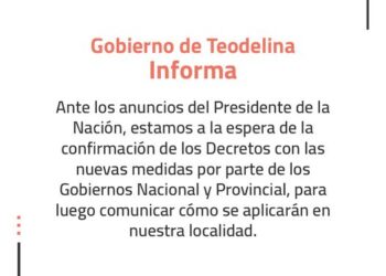 COMUNA DE TEODELINA: EN ESPERA DEL NUEVO DECRETO