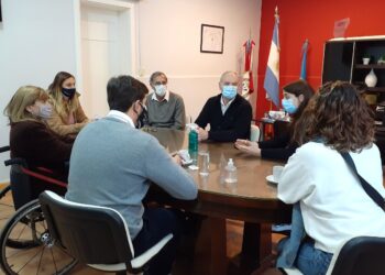 VILLA CAÑAS : EL INTENDENTE GIZZI RECIBIÓ A FUNCIONARIOS DEL MINISTERIO DE TRABAJO PROVINCIAL
