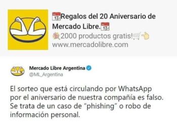 EL SORTEO DE MERCADO LIBRE QUE CIRCULA POR WHATSAPP ES FALSO NO ENTRES!!!