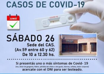 VILLA CAÑAS : EL SÁBADO SE REALIZARÁ OTRA JORNADA DE TESTEOS RÁPIDOS