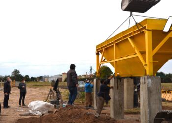 VILLA CAÑAS: AVANZA LA CONSTRUCCIÓN DE LA PLANTA HORMIGONERA MUNICIPAL
