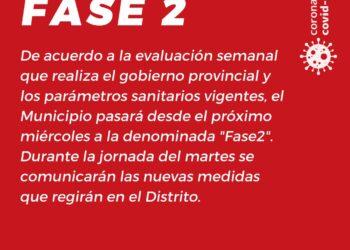 GENERAL ARENALES PASARA A FASE 2 DESDE EL MIERCOLES.