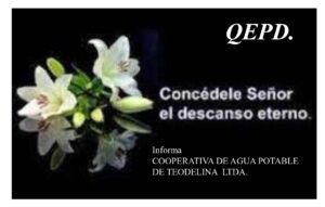 TEODELINA FALLECIO OSCAR ARNOLDO PERUZZOTTI