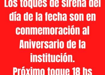TEODELINA HOY ES EL ANIVERSARIO DE BOMBEROS Y SONARA LA SIRENA