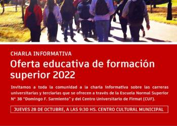 VILLA CAÑAS : CHARLA INFORMATIVA: OFERTA EDUCATIVA DE FORMACIÓN SUPERIOR