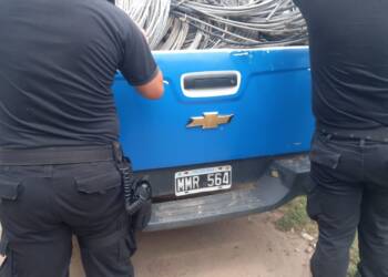 TEODELINA: DOS APREHENDIDOS Y  RECUPERARON 15 ROLLOS DE CABLE