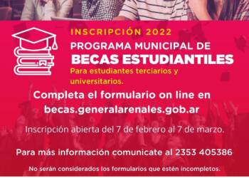 GENERAL ARENALES: BECAS ESTUDIANTILES