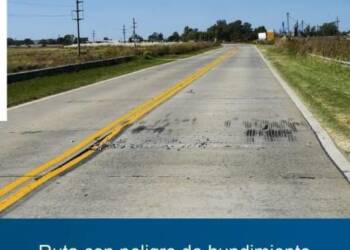 ATENCIÓN TEODELINA: RUTA CON PELIGRO DE HUNDIMIENTO A LA ALTURA DE LA CURVA DE LA GNC