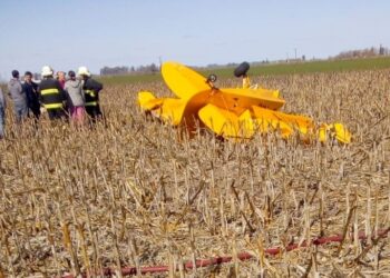 TRAGEDIA EN CHAÑAR LADEADO: CAYÓ UNA AVIONETA Y MURIÓ EL PILOTO