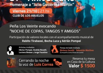 TEODELINA: 𝟯𝟳° 𝗙𝗘𝗦𝗧𝗜𝗩𝗔𝗟 𝗗𝗘 𝗧𝗔𝗡𝗚𝗢  | 𝗛𝗼𝗺𝗲𝗻𝗮𝗷𝗲 𝗮 “𝗝𝗨𝗟𝗜𝗢 𝗚𝗨𝗧𝗜𝗘𝗥𝗥𝗘𝗭 𝗠𝗔𝗥𝗧𝗜𝗡” 