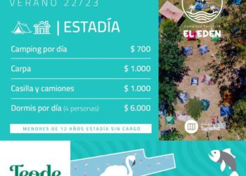 BALNEARIO “EL EDEN” 𝗧𝗲𝗺𝗽𝗼𝗿𝗮𝗱𝗮 𝟮𝟬𝟮𝟮/𝟮𝟯  | 𝗩𝗔𝗟𝗢𝗥𝗘𝗦 𝗧𝗘𝗠𝗣𝗢𝗥𝗔𝗗𝗔 
