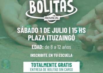 TEODELINA: ESTE SÁBADO, TORNEO DE BOLITAS EN PLAZA ITUZAINGÓ