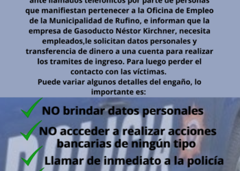 🚨 ALERTA 🚨 Nueva modalidad de estafa telefónica 