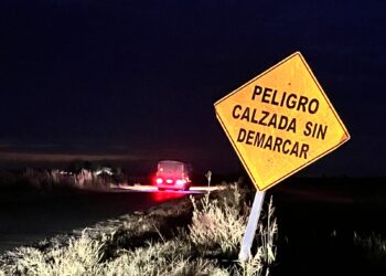 DESPUÉS DE MUCHAS INSISTENCIAS Y RECLAMOS VAN A PINTAR LA RUTA 90