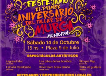 VILLA CAÑAS. EL TALLER DE MURGA MUNICIPAL FESTEJA SU 1ER. AÑO
