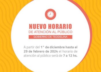 CAMBIO DE HORARIO DE ATENCION EN LA COMUNA DE TEODELINA
