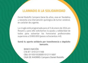 TEODELINA: LLAMADO A LA SOLIDARIDAD