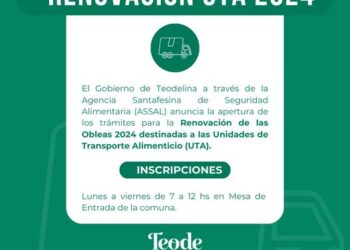 TEODELINA: 𝗧𝗥𝗔𝗡𝗦𝗣𝗢𝗥𝗧𝗘 𝗗𝗘 𝗔𝗟𝗜𝗠𝗘𝗡𝗧𝗢𝗦  |  Renovación de las obleas UTA ⁣2024