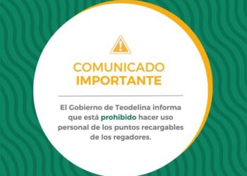 COMUNA DE TEODELINA: PROHIBIDO HACER USO PERSONAL DE LOS PUNTOS RECARGABLES DE LOS REGADORES