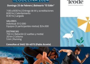 TEODELINA: ARRANCÓ LA INSCRIPCIÓN PARA TRIATLÓN TEODELINA 2024