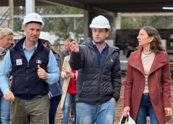 RUFINO: ENRICO Y DI GREGORIO VALORARON EL AVANCE DE OBRA EN LA NUEVA ESCUELA AGROTÉCNICA