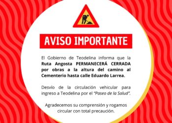 TEODELINA: 𝗔𝗩𝗜𝗦𝗢 𝗩𝗜𝗔𝗟  | Ruta Angosta: Tránsito cerrado por obras 
