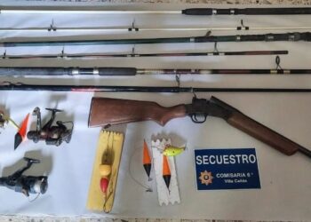VILLA CAÑAS: REQUISA POSITIVA, SECUESTRO DE ARMAS Y ELEMENTOS DE PESCA