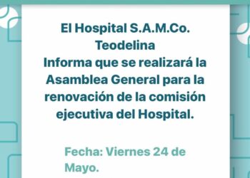 TEODELINA: SE REALIZARÁ LA ASAMBLEA PARA RENOVAR LA COMISION EJECUTIVA DEL HOSPITAL