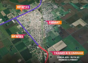 El ministro Enrico anunció la iluminación de la ruta 93 en el ingreso a Firmat