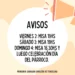 TEODELINA: HORARIOS DE MISA TEODELINA: HORARIOS DE MISA