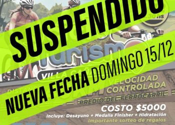VILLA CAÑAS: EL CICLOTURISMO SE REPROGRAMÓ PARA EL DOMINGO 15 DE DICIEMBRE