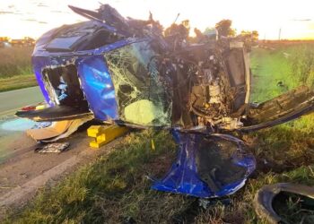 VENADO TUERTO: UN CHOQUE EN LA CURVA DE PASTORINO DEJÓ HERIDOS Y CORTE TOTAL POR MÁS DE UNA HORA